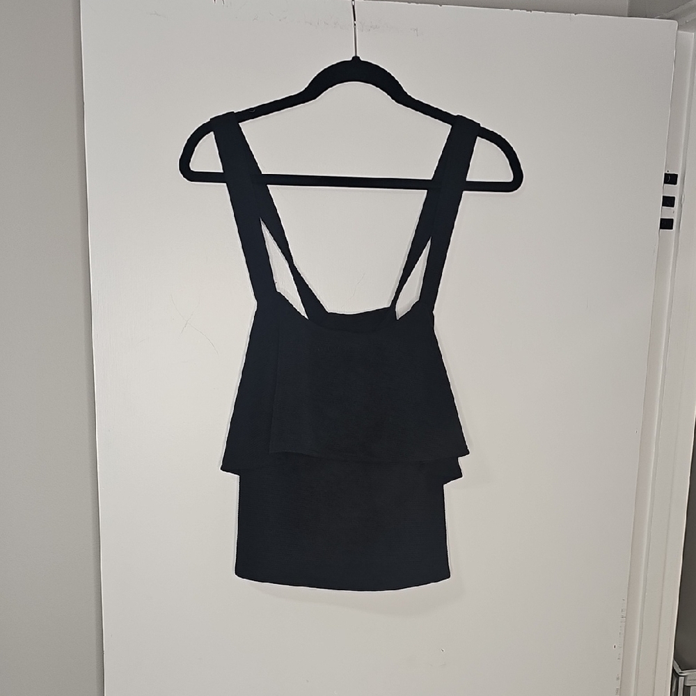 Madewell Black Ribbed Sleeveless Top